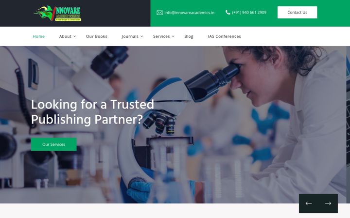 Posnetek zaslona innovareacademics.in