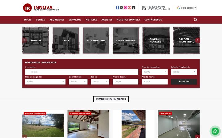 Screenshot of innovarealstate.com