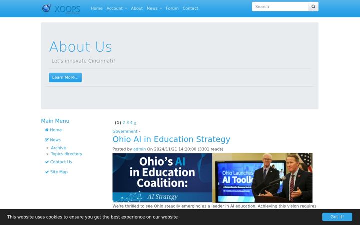 Screenshot of innovatecincinnati.com
