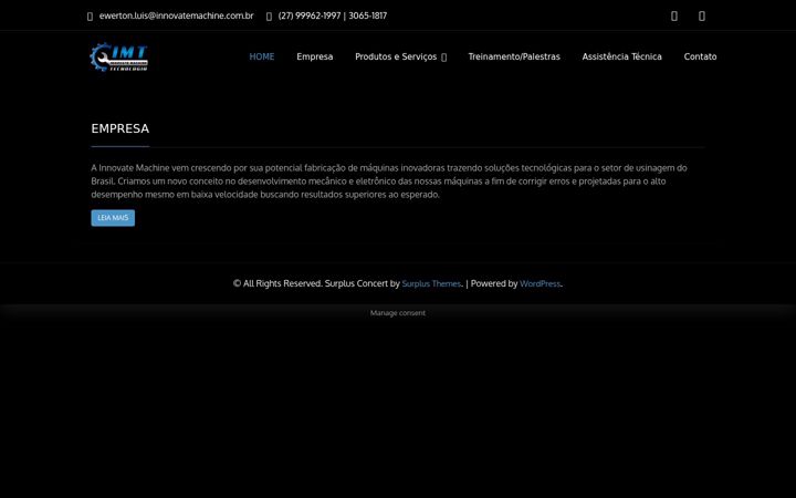Screenshot of innovatemachine.com.br