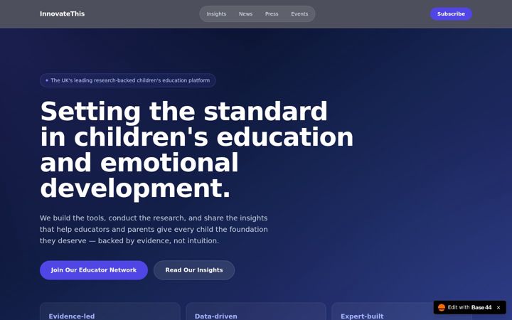 Screenshot of innovatethis.co.uk