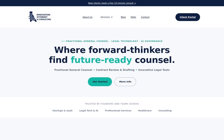Screenshot of innovation-attorney.com