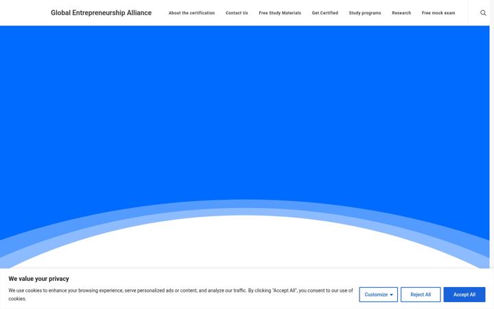 Screenshot of innovation-certification.org