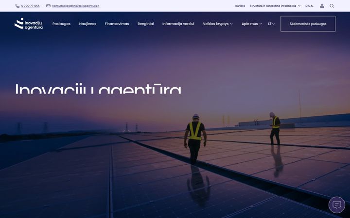 Posnetek zaslona innovationagency.lt