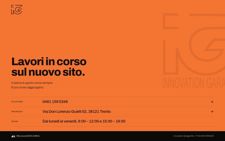 Screenshot of innovationgarageitalia.com