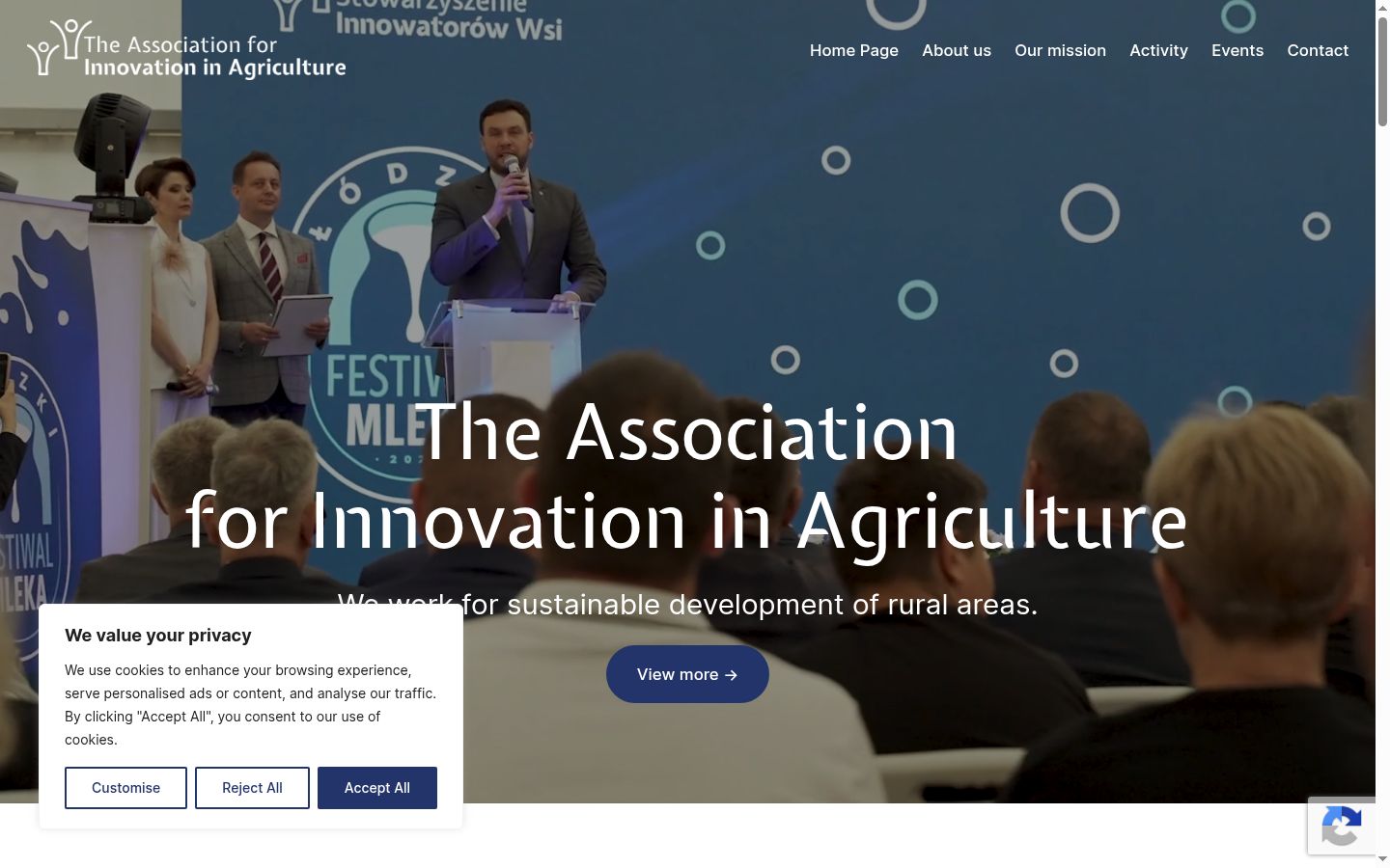 Screenshot del banner di consenso mostrato prima di qualsiasi interazione