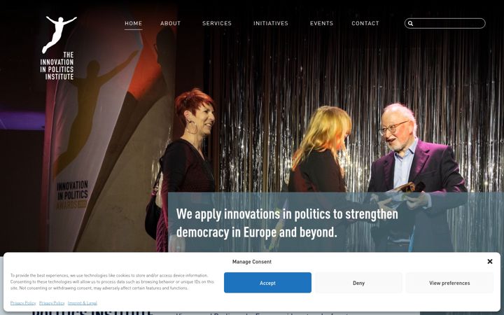 Screenshot of innovationinpolitics.eu