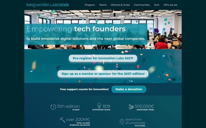Screenshot of innovationlabs.ro