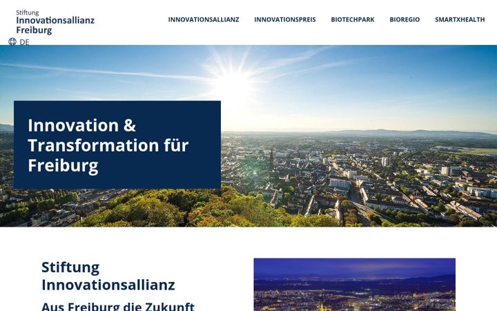 Screenshot of innovationsallianz-freiburg.de