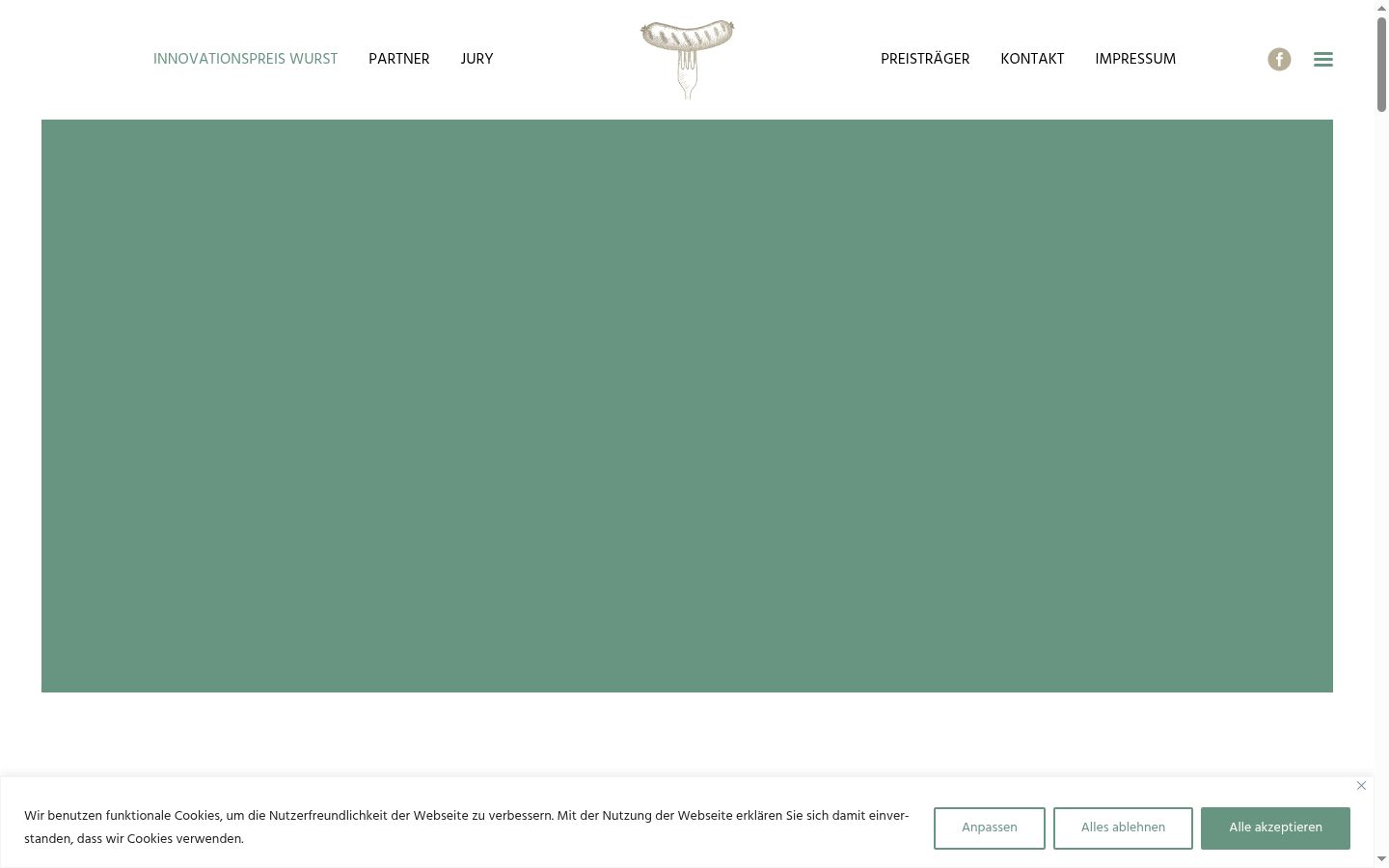 Captura de pantalla del banner de consentimiento mostrado antes de cualquier interacción