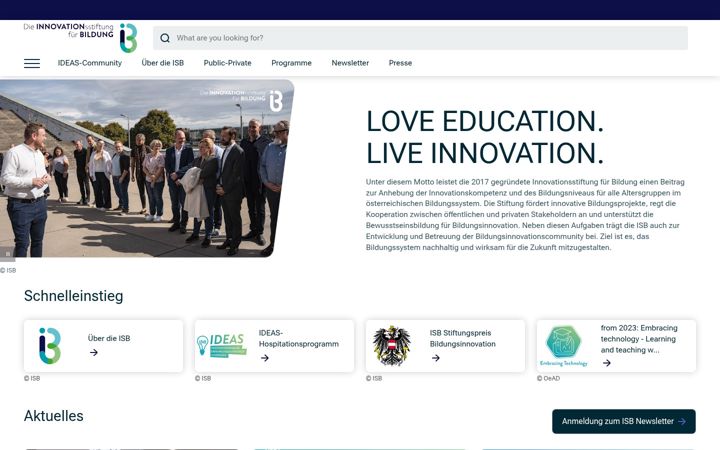 Screenshot of innovationsstiftung-bildung.at