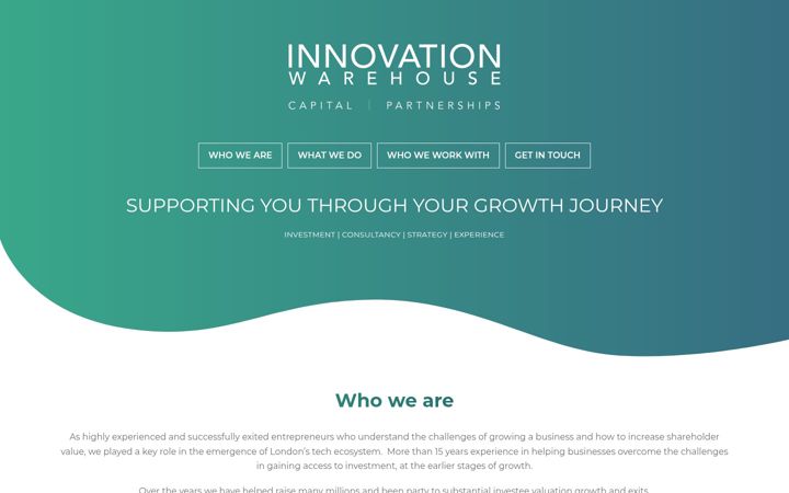 Screenshot of innovationwarehouse.co.uk