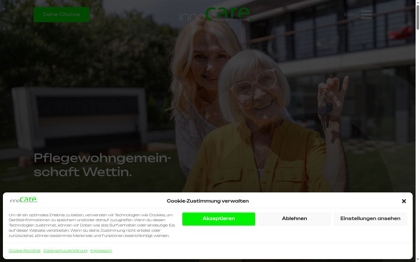 Sutikimo reklamjuostės, rodytos prieš bet kokią sąveiką, ekrano kopija
