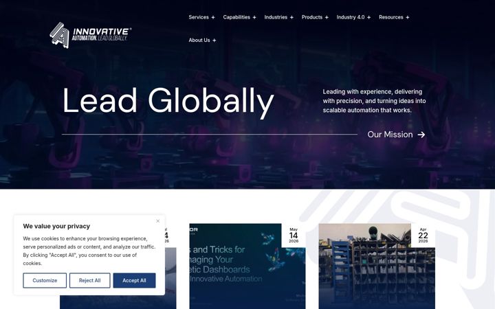 Screenshot of innovativeautomation.com