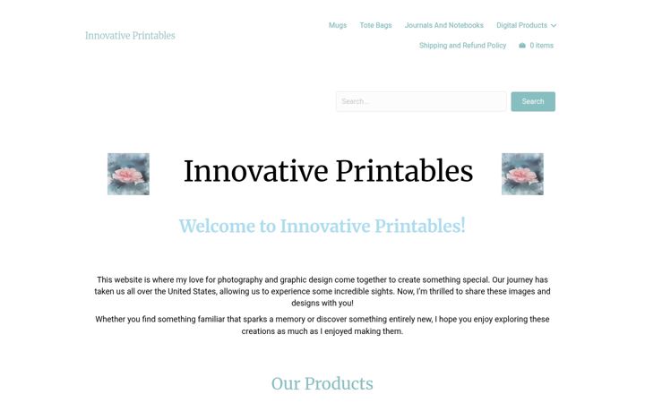 Snimka zaslona za innovativeprintables.com
