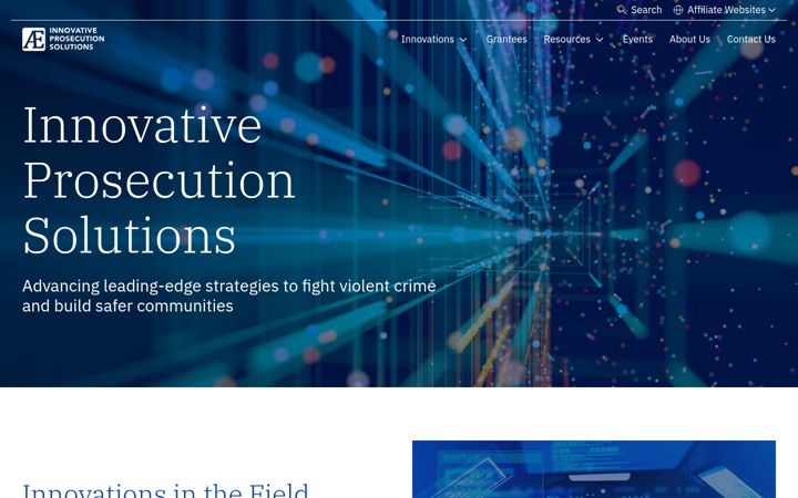 Screenshot of innovativeprosecutionsolutions.org