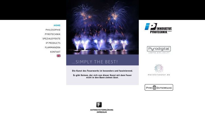 Screenshot of innovativepyrotechnik.com