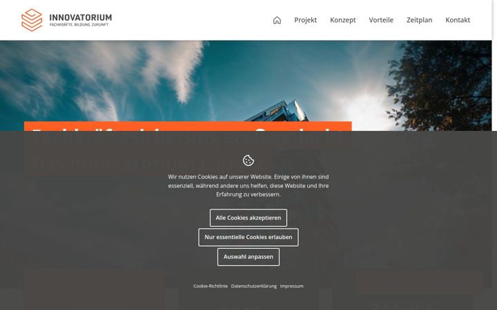 Screenshot of innovatorium-lausitz.de