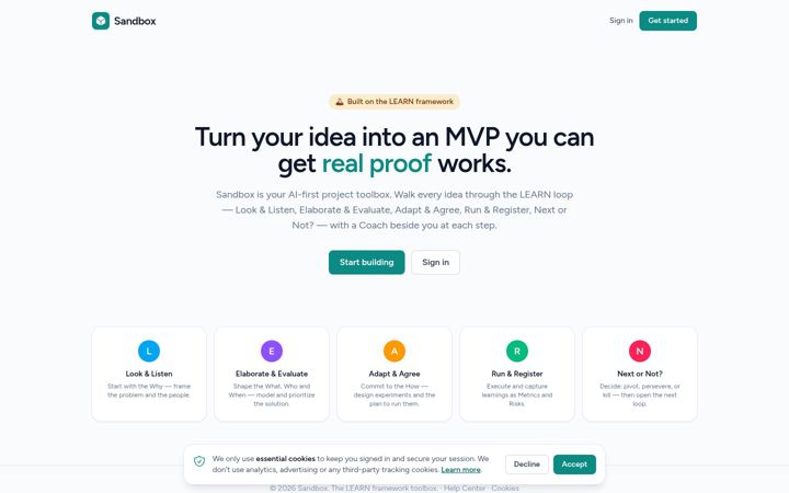 Screenshot of innovatorsandbox.com