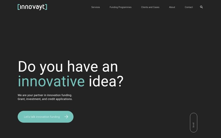 Kuvakaappaus sivustosta innovayt.eu