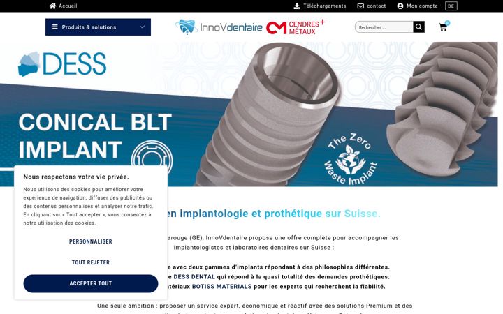 Screenshot of innovdentaire.ch