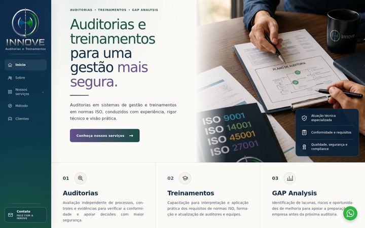Screenshot of innovecertifica.com.br