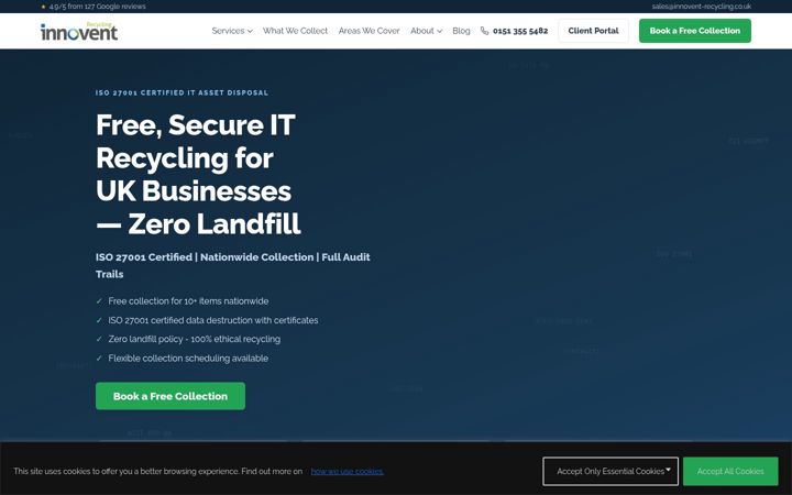 Screenshot of innovent-recycling.co.uk