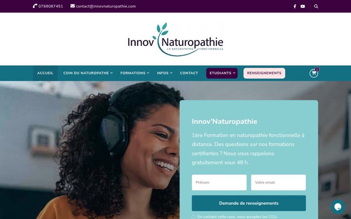 Screenshot of innovnaturopathie.com