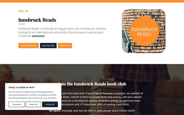 Screenshot of innsbruckreads.eu