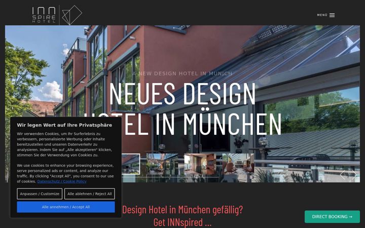 Screenshot of innspire-hotel-muenchen.de