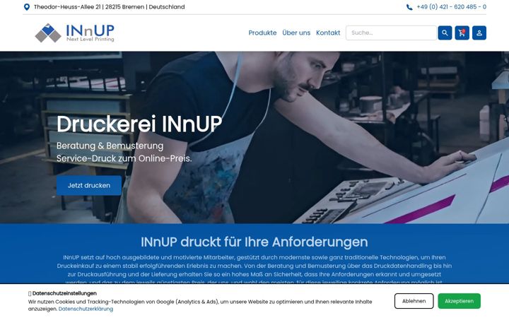 Screenshot of innup.de