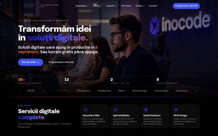 Screenshot of inocode.ro