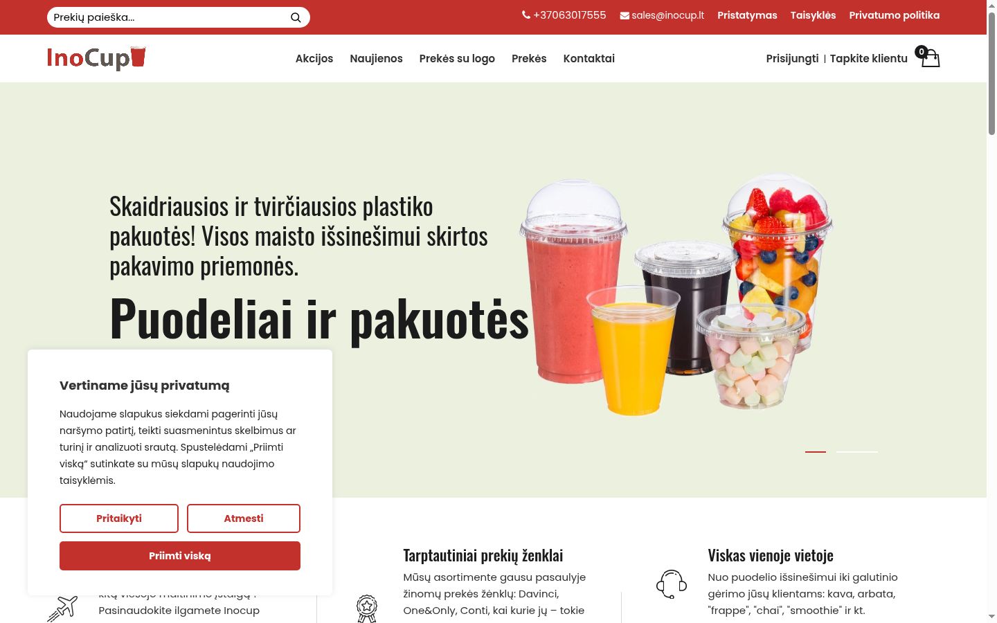 Snímka obrazovky banera súhlasu zobrazeného pred akoukoľvek interakciou