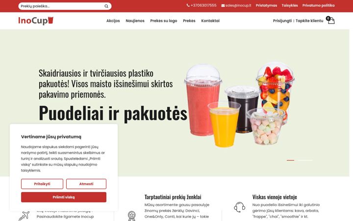 Posnetek zaslona inocup.lt