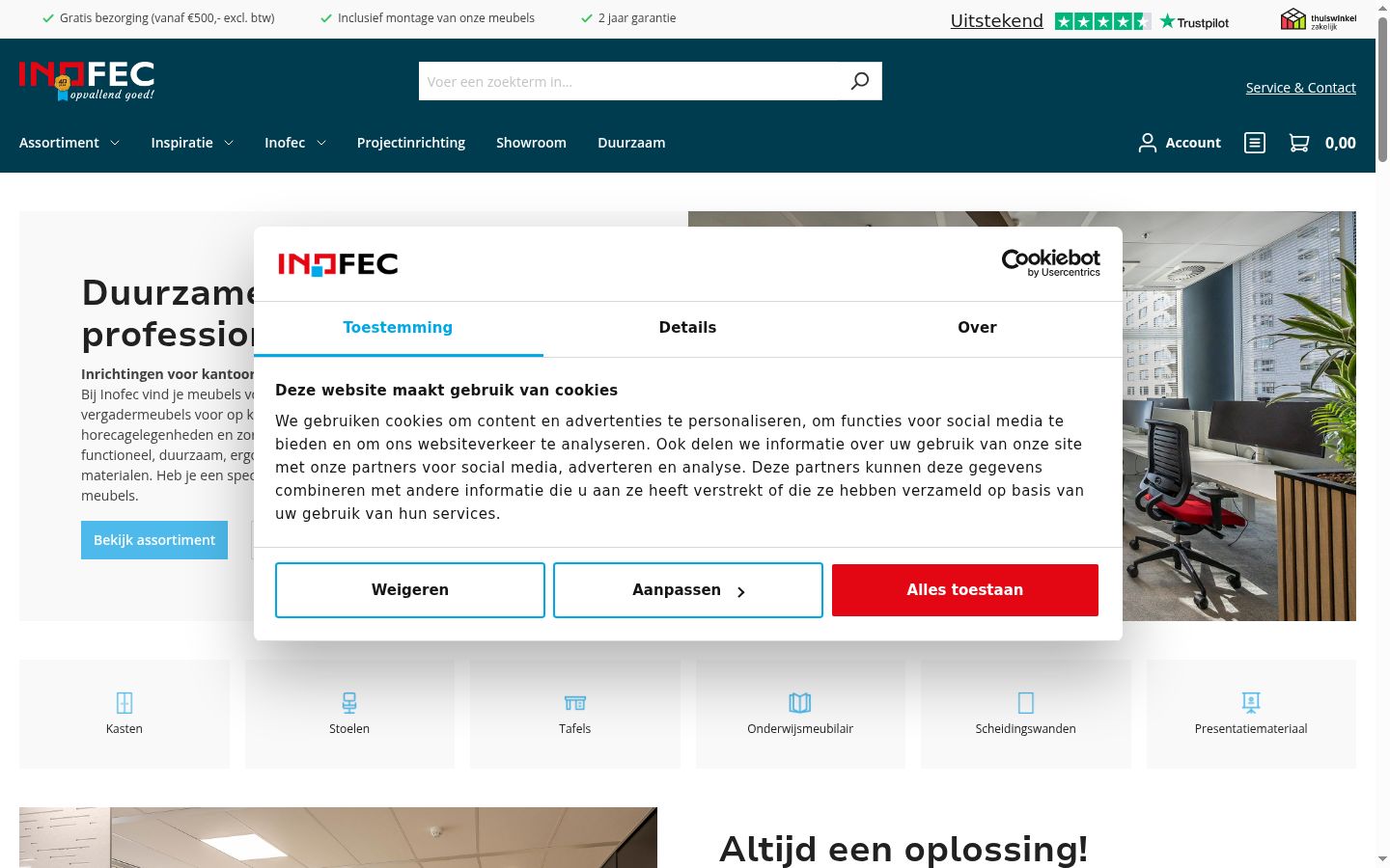 Sutikimo reklamjuostės, rodytos prieš bet kokią sąveiką, ekrano kopija