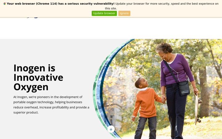 Screenshot of inogen.com
