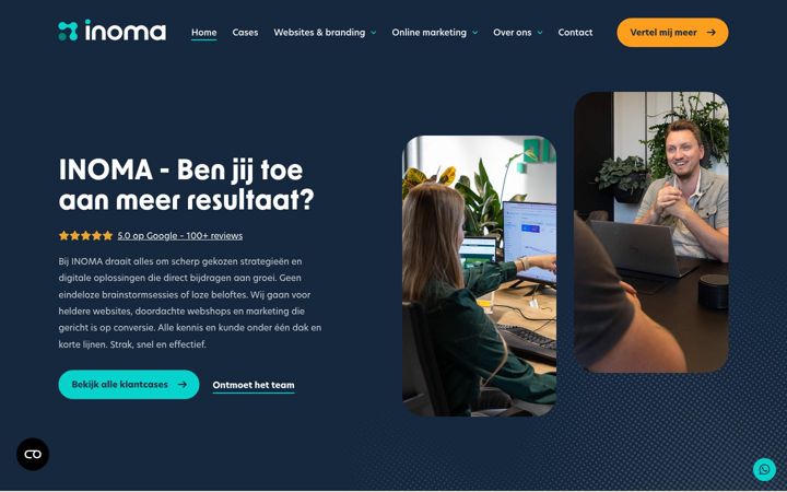 Skjámynd af inoma.nl