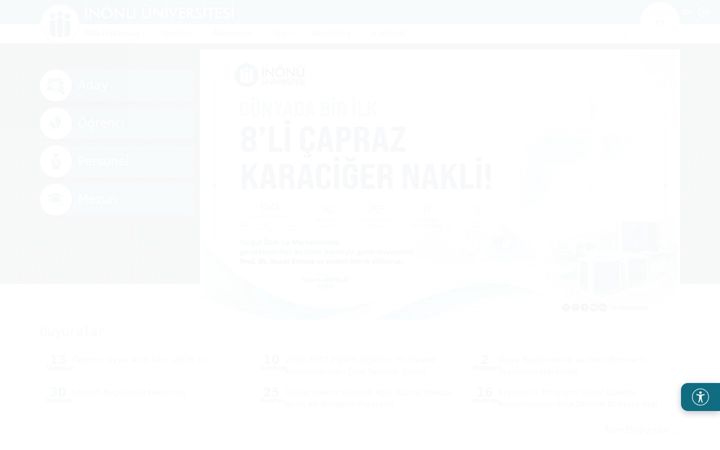Screenshot of inonu.edu.tr