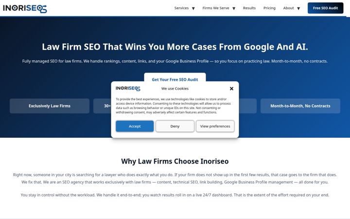 Screenshot of inoriseo.com