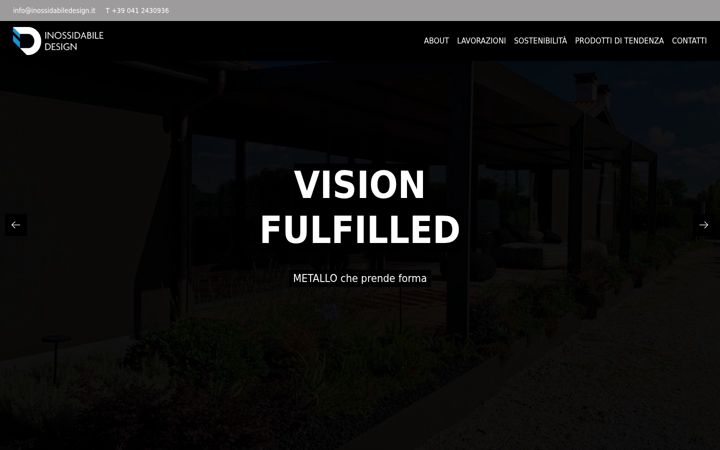 Screenshot of inossidabiledesign.it
