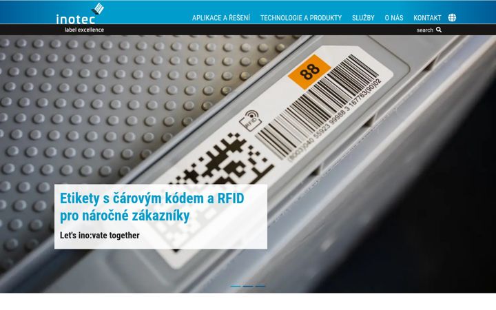 Screenshot stránky inotec-barcode.cz