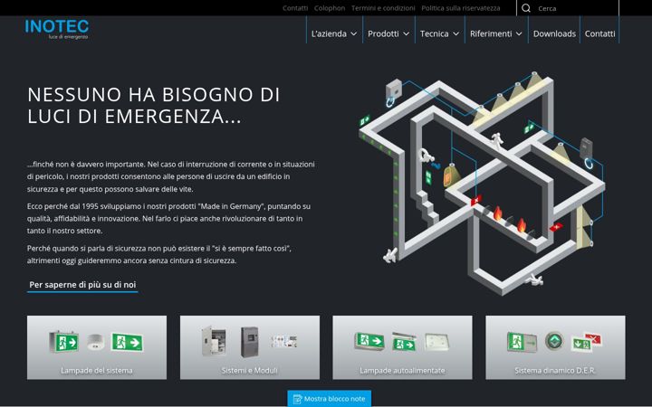 Screenshot of inotec-licht.it