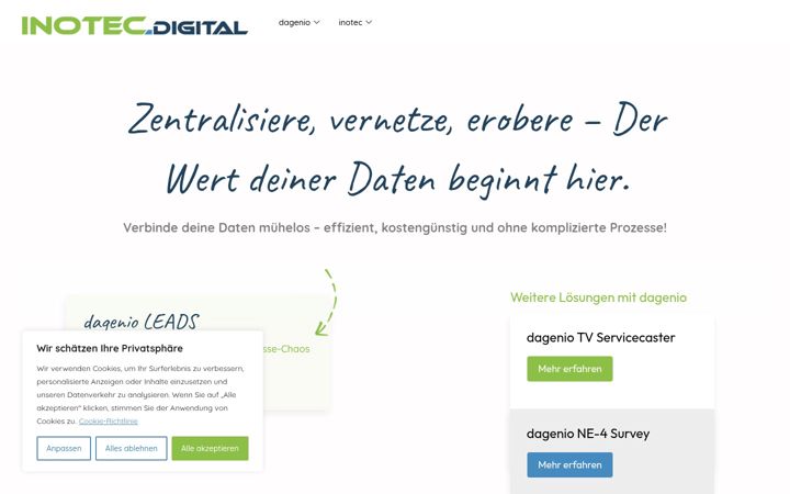 Screenshot of inotec.digital