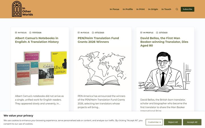 Screenshot of inotherworlds.org