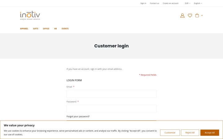 Screenshot of inotivgear-emea.com