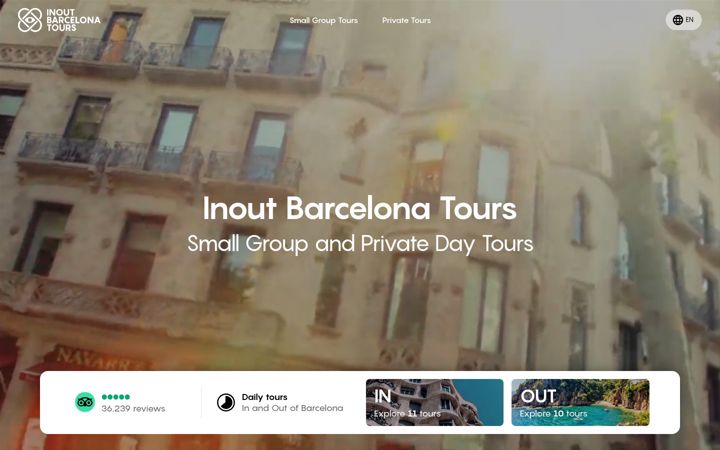 Screenshot of inoutbarcelonatours.com