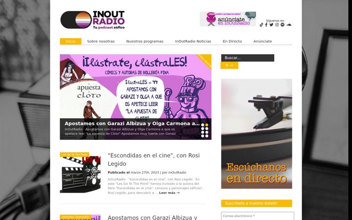 Screenshot of inoutradio.com