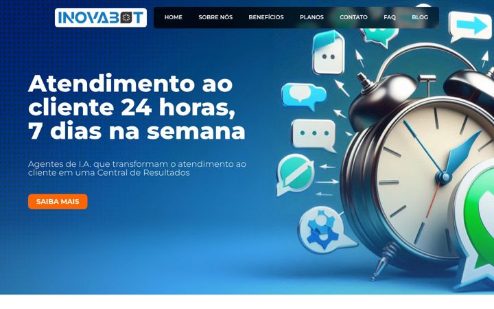 Screenshot of inovabot.com.br