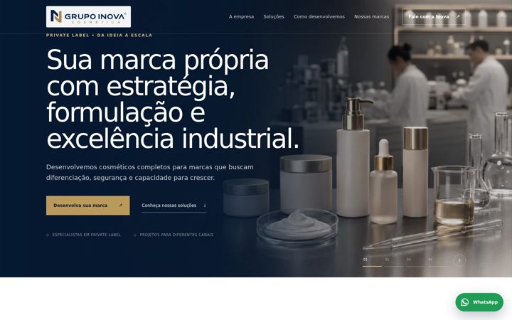 Screenshot of inovacosmetica.com.br