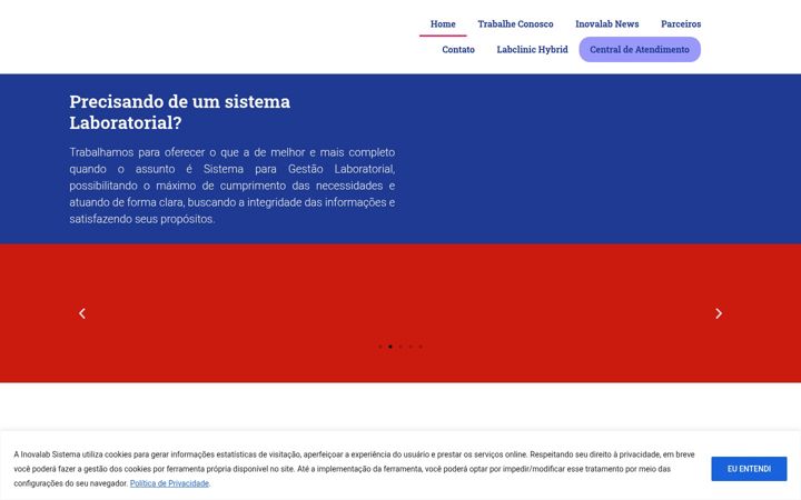 Screenshot of inovalabsistemas.com.br